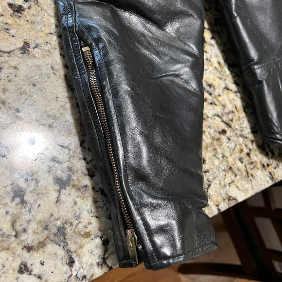 Men's Vintage Leather Jacket- M - 40 R - Picture 5 of 6